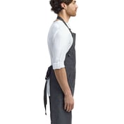 Side view of Four-Pocket Jeans Stitch Denim Bib Apron