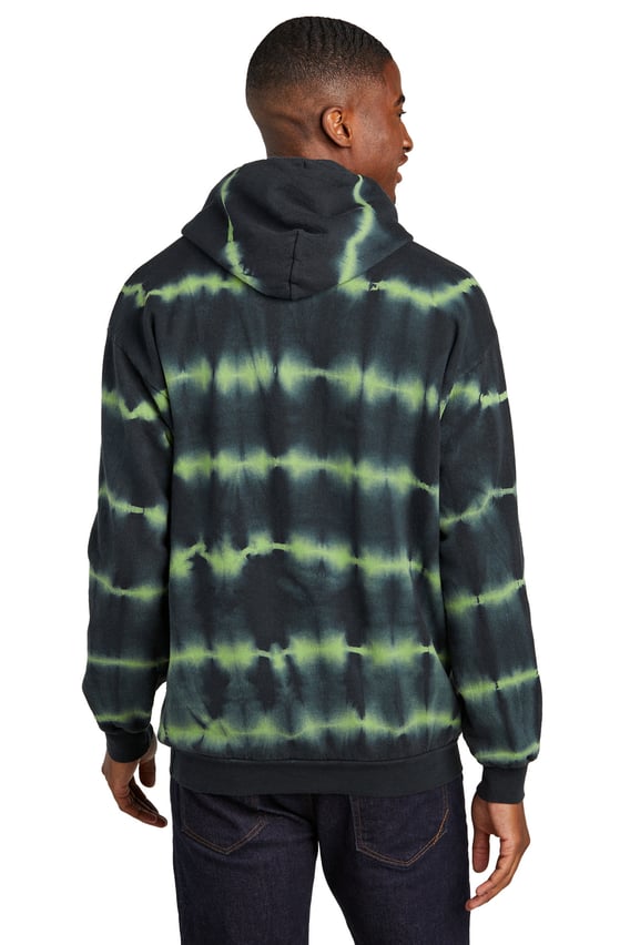 Front view of Allover Stripe Tie-Dye Fleece