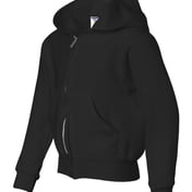 Side view of NuBlend® Youth Full-Zip Hooded Sweatshirt