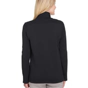 Back view of Women’s Coastal Pique Fleece Quarter-Zip