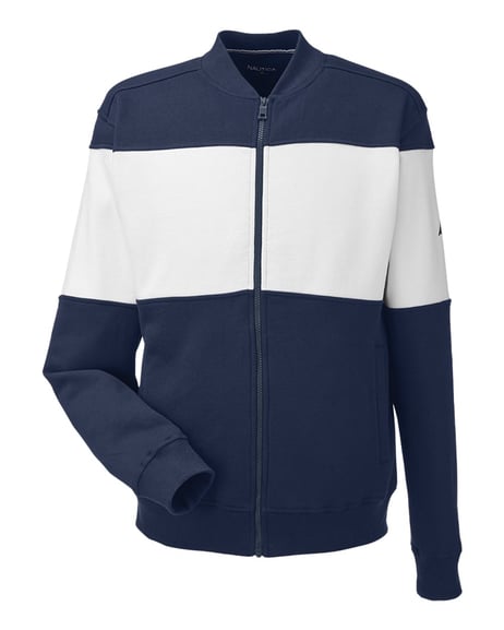 Front view of Anchor Fleece Colorblocked Bomber Jacket