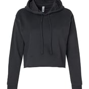 Front view of Women’s Laguna Sueded Raw Edge Crop Hoodie
