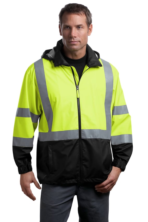 Front view of ANSI 107 Class 3 Safety Windbreaker