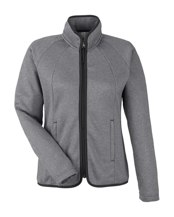 Front view of Women’s Venture Heathered Stripe Full-Zip