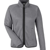 Front view of Women’s Venture Heathered Stripe Full-Zip