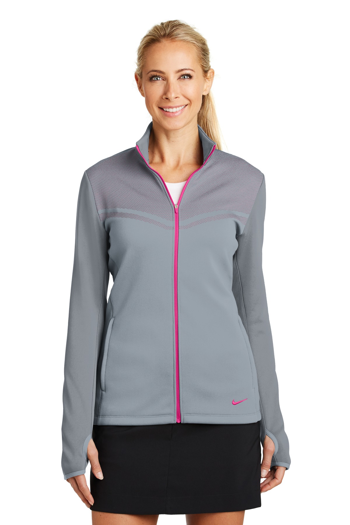 Front view of Ladies Therma-FIT Hypervis Full-Zip Jacket
