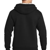 Back view of Heavyweight Sherpa-Lined Hooded Fleece Jacket