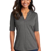 Front view of Women’s Stretch Heather Open Neck Top