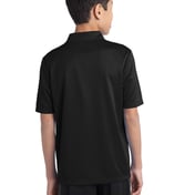 Back view of Youth Silk Touch Performance Polo