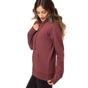 Side view of Women’s Heathered Full-Zip Hooded Sweatshirt