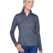 Front view of Ladies’ Cool & Dry Heathered Performance Quarter-Zip