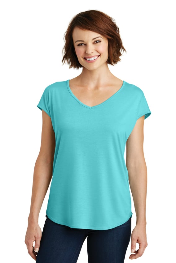 Front view of Women’s Drapey Cross-Back Tee