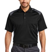 Front view of Select Snag-Proof Two Way Colorblock Pocket Polo