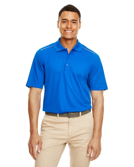 Front view of Men's Radiant Performance Piqué Polo WithReflective Piping