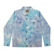 Front view of Tie-Dyed Denim Jacket
