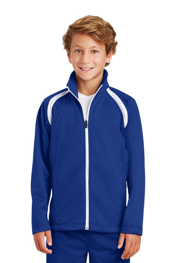 Front view of Youth Tricot Track Jacket
