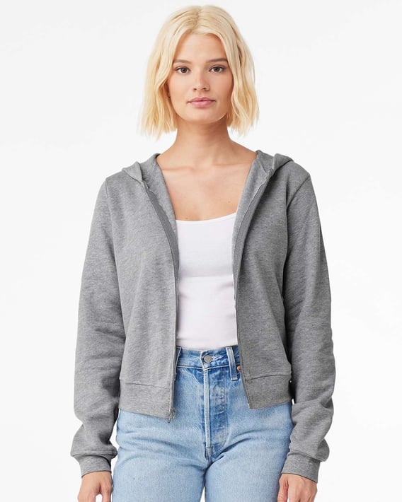 Front view of FWD Fashion Women’s Sponge Fleece Full-Zip Hoodie