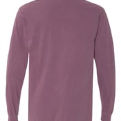 Back view of Garment-Dyed Heavyweight Long Sleeve T-Shirt