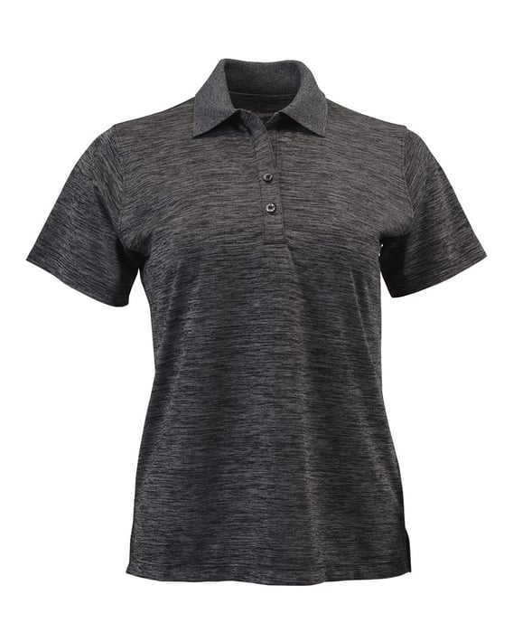 Front view of Women’s Dakota Striated Heather Polo