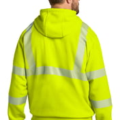 Back view of ANSI 107 Class 3 Hooded Sweatshirt