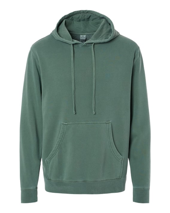 Front view of Midweight Pigment-Dyed Hooded Sweatshirt