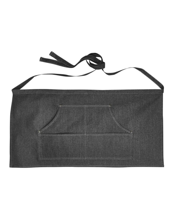 Front view of Four-Pocket Jeans Stitch Denim Waist Apron