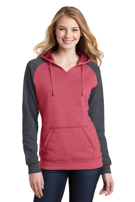 Front view of Women's Lightweight Fleece Raglan Hoodie