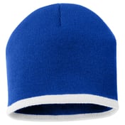 Back view of 8″ Bottom-Striped Knit Beanie