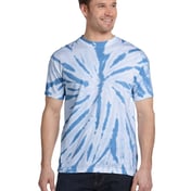 Front view of Adult 100% Cotton Twist Tie-Dyed T-Shirt