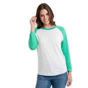 Front view of Unisex Triblend 3/4-Sleeve Raglan