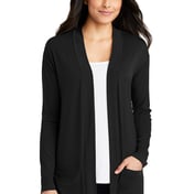 Front view of Ladies Concept Long Pocket Cardigan