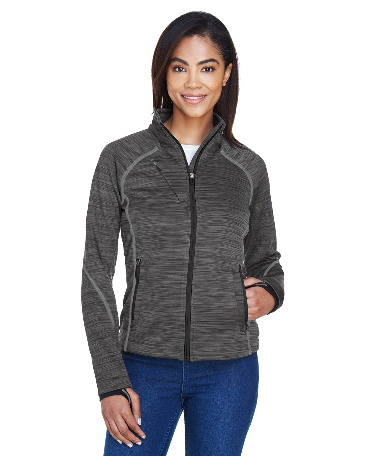 Front view of Ladies’ Flux M Nge Bonded Fleece Jacket