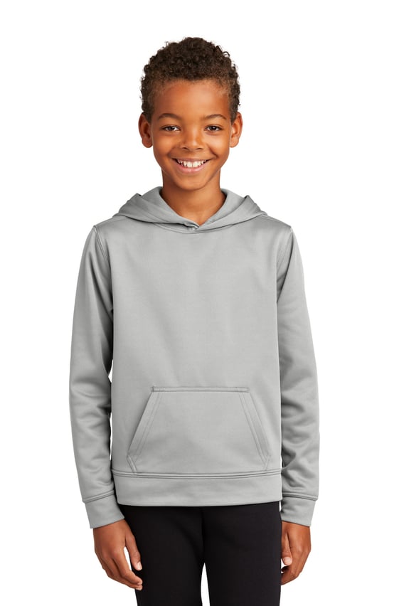 Front view of Youth Performance Fleece Pullover Hooded Sweatshirt