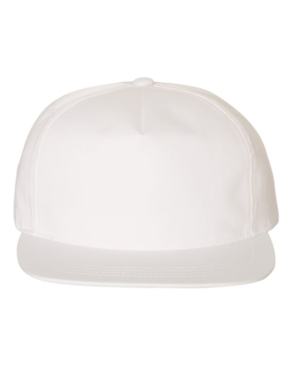 Front view of Lightly-Structured Five-Panel Snapback Cap