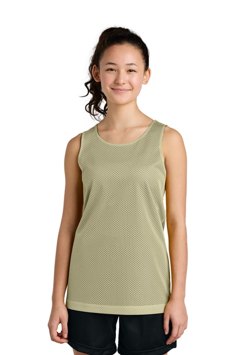 Front view of Youth PosiCharge® Reversible Mesh Tank