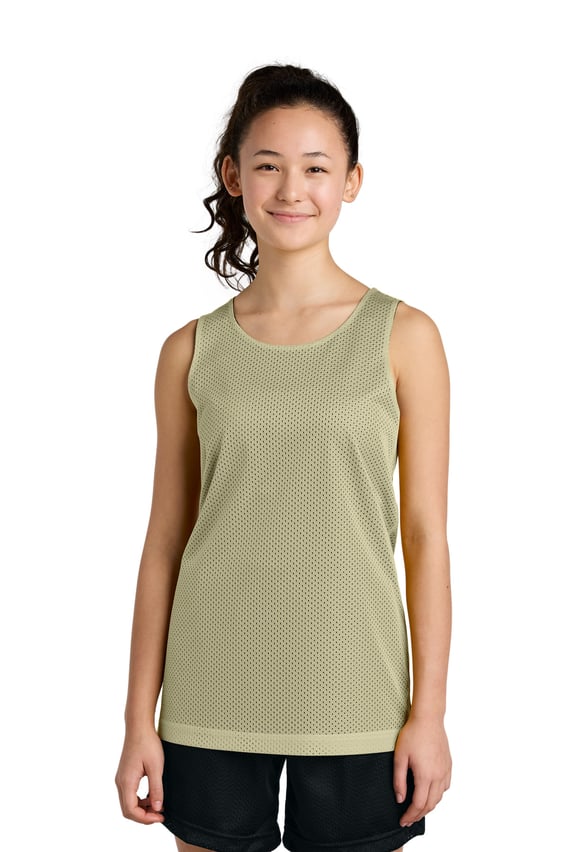 Front view of Youth PosiCharge&reg; Reversible Mesh Tank
