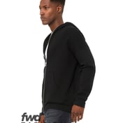 Side view of FWD Fashion Unisex Full-Zip Fleece With Zippered Hood