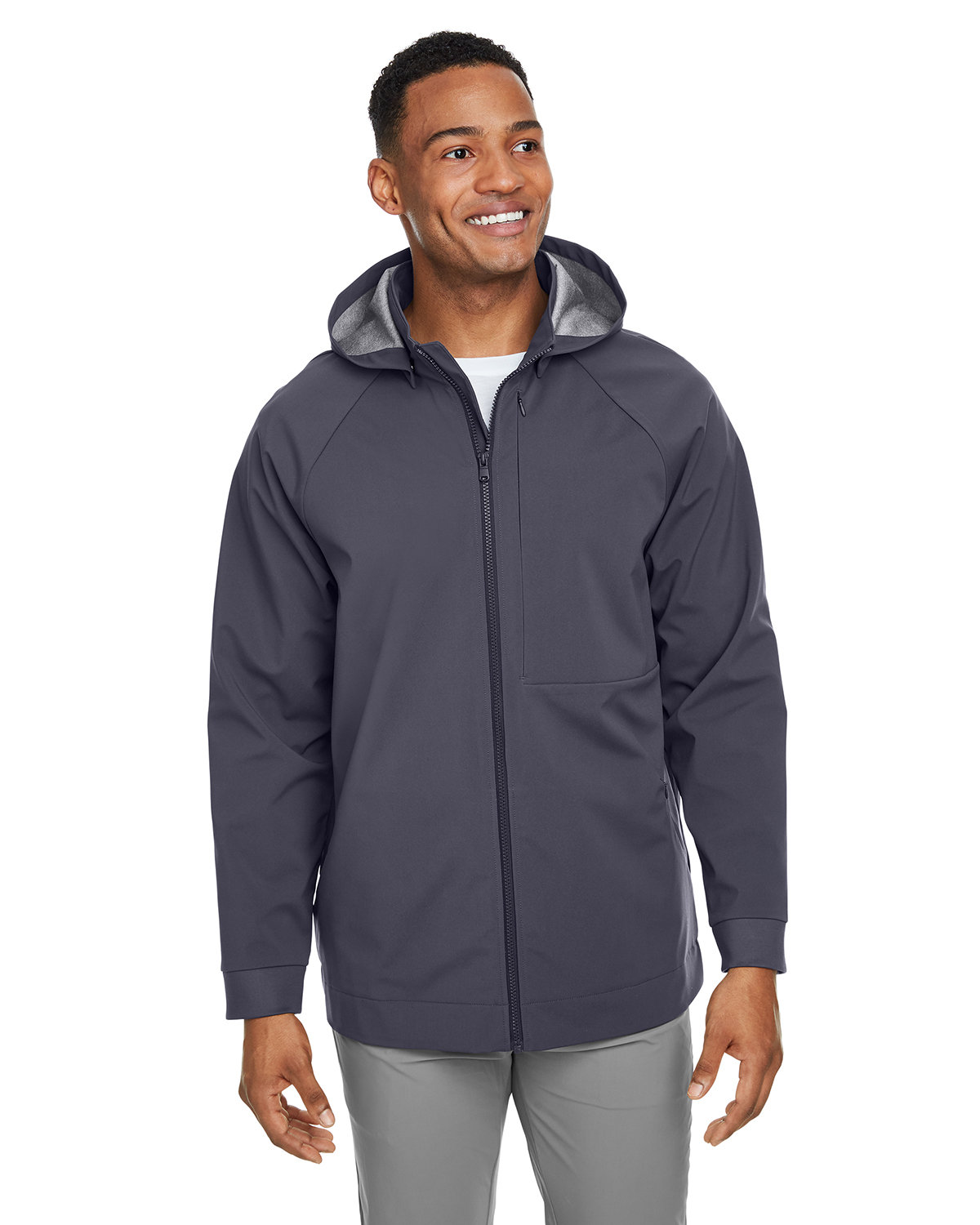 Front view of Men’s City Hybrid Soft Shell Hooded Jacket