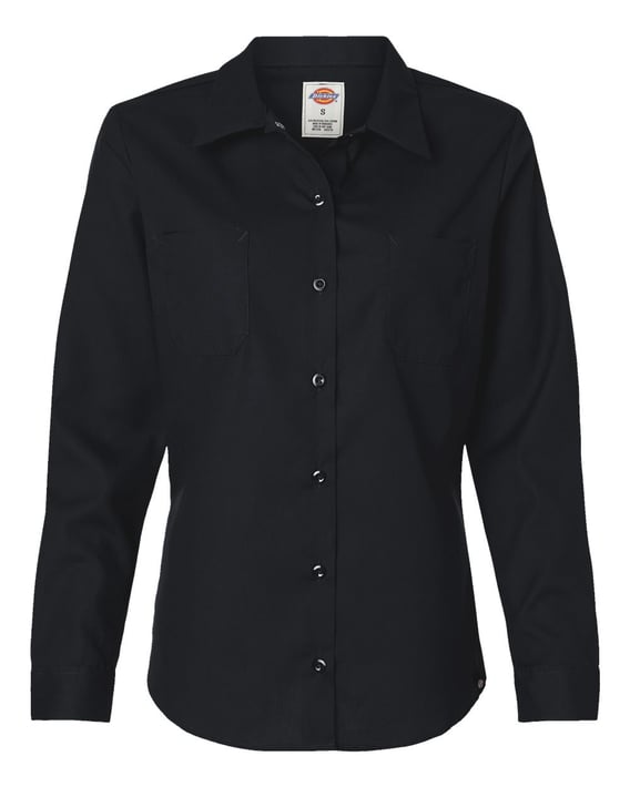 Front view of Women’s Long Sleeve Industrial Work Shirt