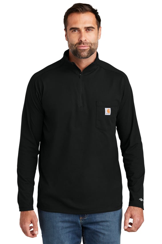 Front view of Force&reg; 1/4-Zip Long Sleeve T-Shirt