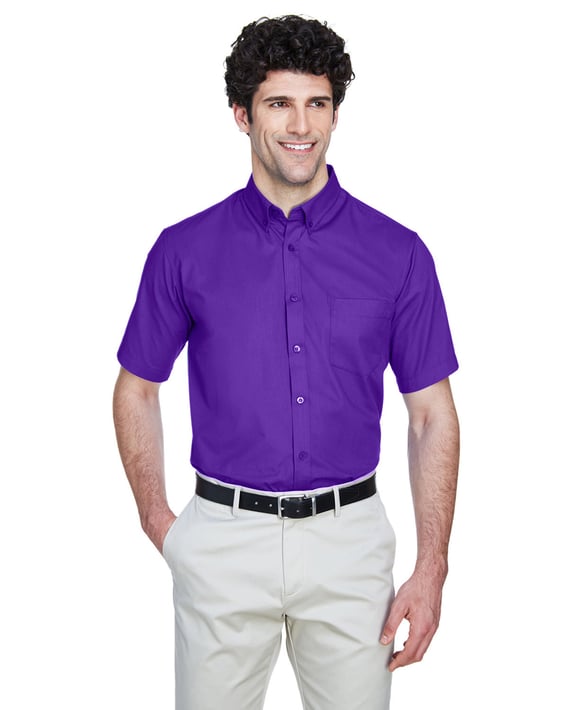 Front view of Men’s Optimum Short-Sleeve Twill Shirt