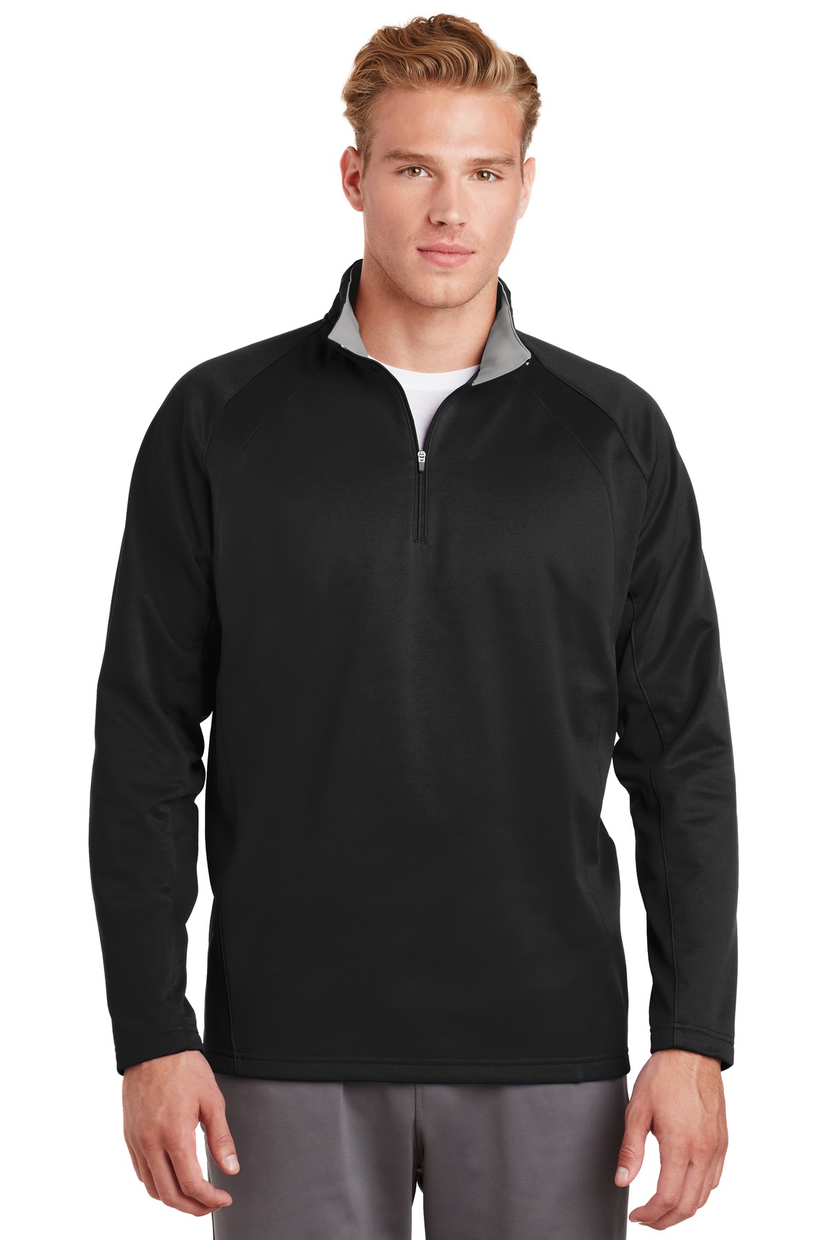 Front view of Sport-Wick® Fleece 1/4-Zip Pullover