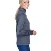 Side view of Ladies’ Cool & Dry Heathered Performance Quarter-Zip