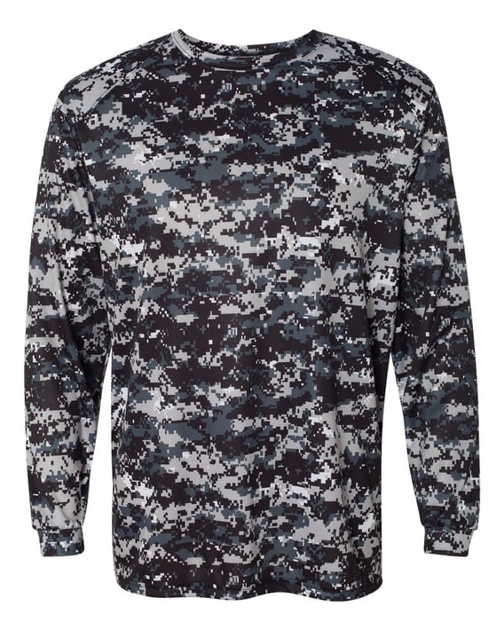 Front view of Digital Camo Long Sleeve T-Shirt
