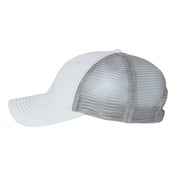 Side view of Contrast-Stitch Mesh-Back Cap