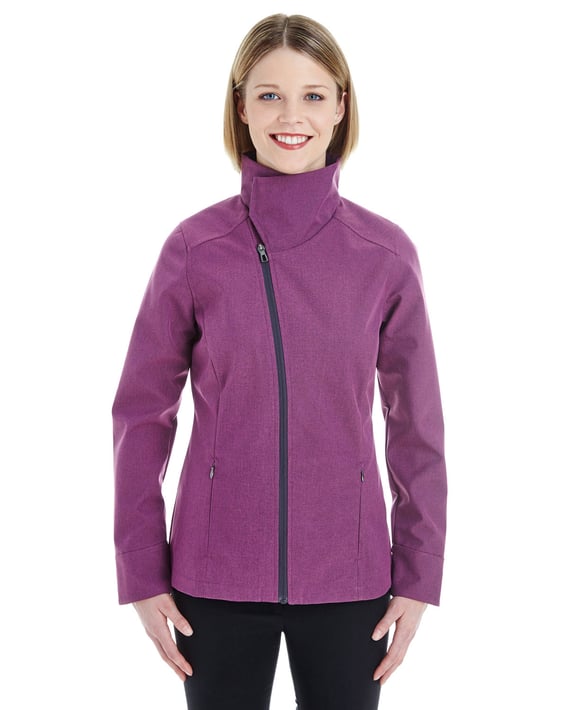 Front view of Ladies’ Edge Soft Shell Jacket With Convertible Collar