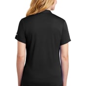 Back view of Ladies Dri-FIT Hex Textured V-Neck Top
