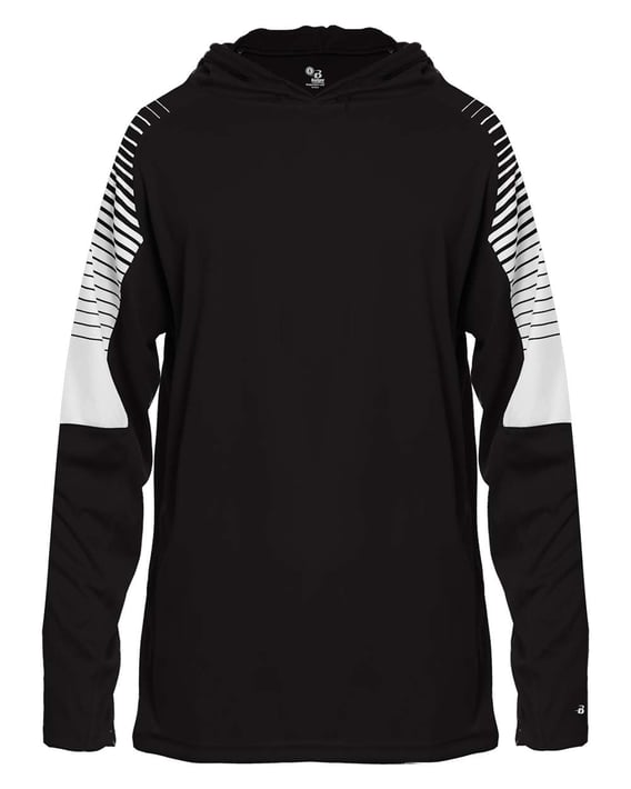 Front view of Youth Lineup Hooded Long Sleeve T-Shirt