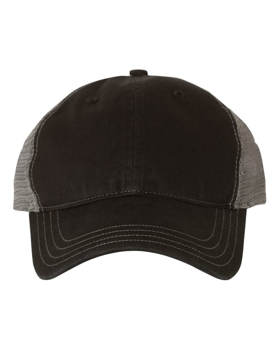 Front view of Garment-Washed Trucker Cap