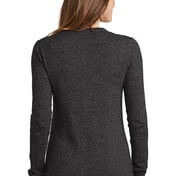 Back view of Ladies Marled Cardigan Sweater